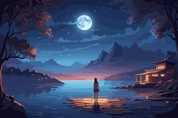 Discover the beauty of night Illustration