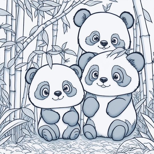 Discover the joy of coloring with this adorable panda coloring page