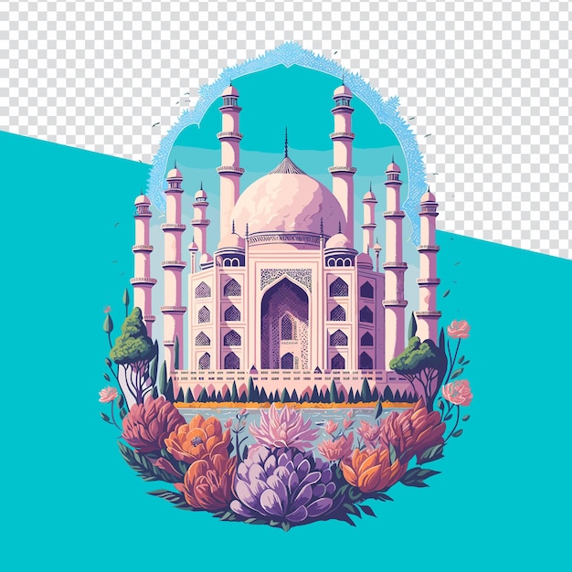 Discover the Majestic Taj Mahal Versatile Vector Illustrations for Stickers Logos Tees