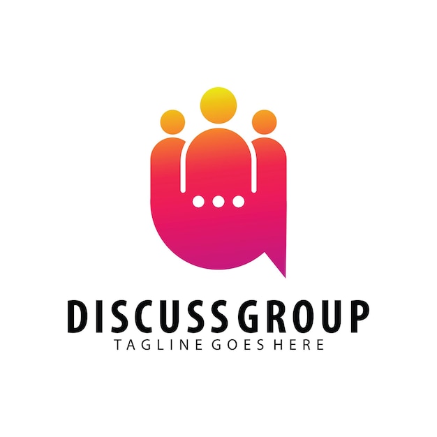 Discuss Group logo design template