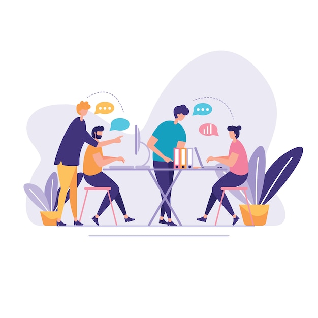 discussion social network illustration