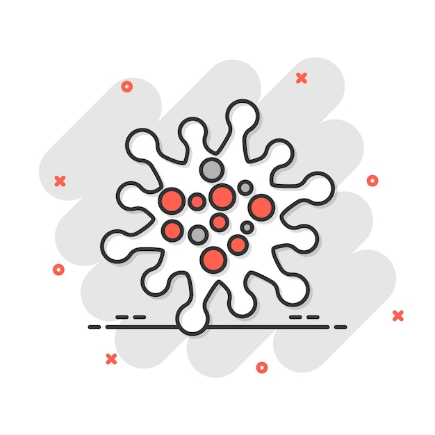 Icona dei batteri della malattia in stile piatto illustrazione del vettore allergico su sfondo bianco isolato concetto di business del virus microbico