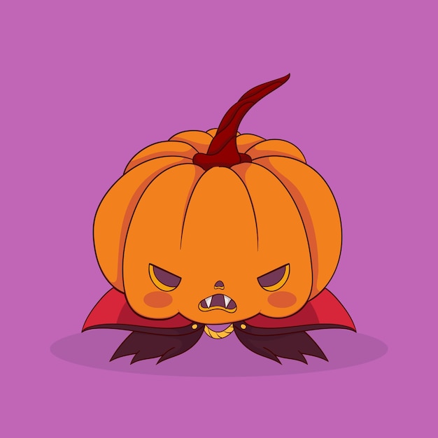 Disguised pumpkin for halloween from dracula