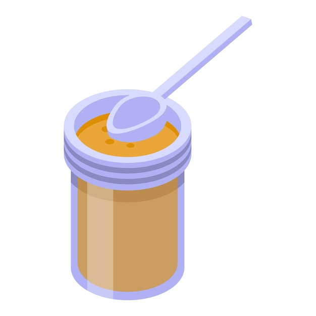 Vector dish eastern tahini icon isometric vector art savory