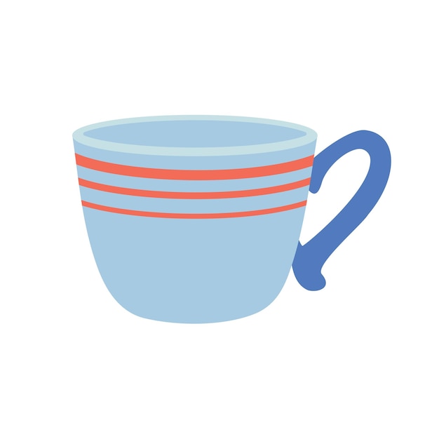Dishes Blue mug with stripes