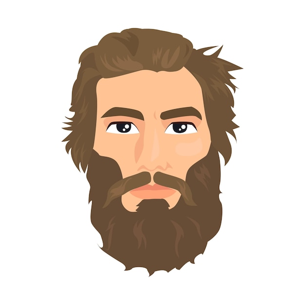 Disheveled Bearded Guy icon Colored vector element from beards collection Creative Disheveled Bearded Guy icon for web design templates and infographics