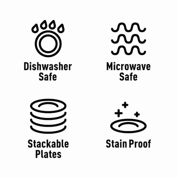Vettore sicuro per lavastoviglie, sicuro per microonde, sicuro impilabile, placcato, a prova di macchie