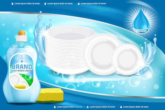 Dishwashing liquid product vector d illustration