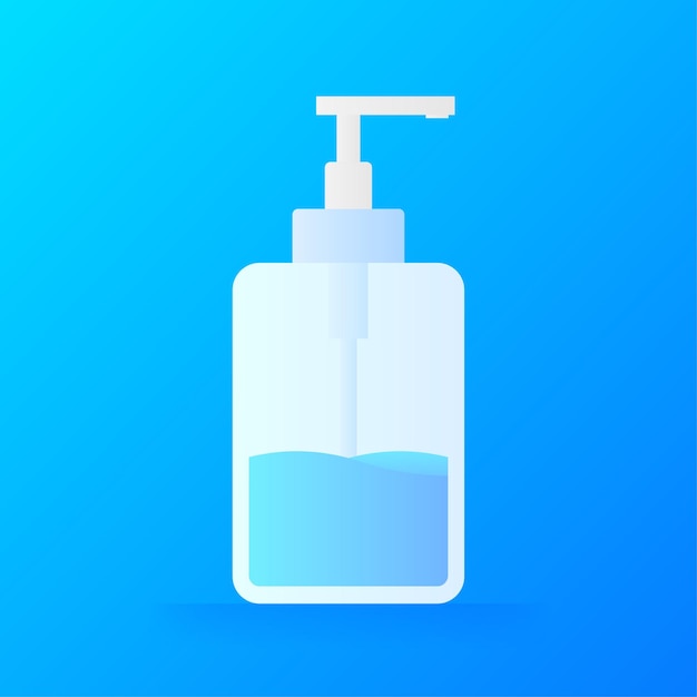 Disinfection sanitizer on transparent background Vector 3d illustration