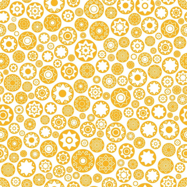 ディスク黄色の星ベクトルシームレスパターン星の背景