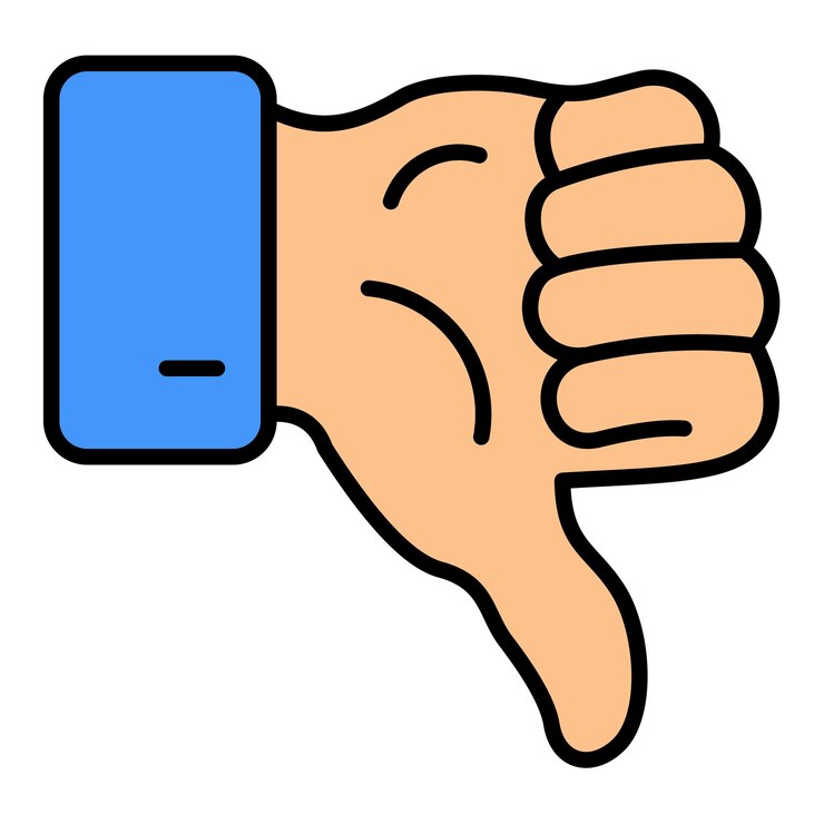 Vector dislike icon