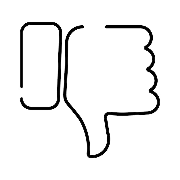 Dislike or like emoji finger gesture line art vector icon for apps and websites