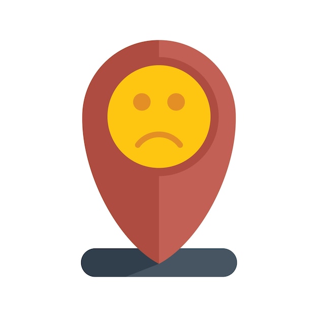 Vector dislike location icon flat vector social media negative facebook isolated