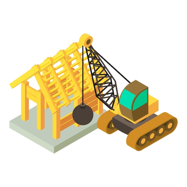 Dismantling icon Isometric illustration of dismantling vector icon for web