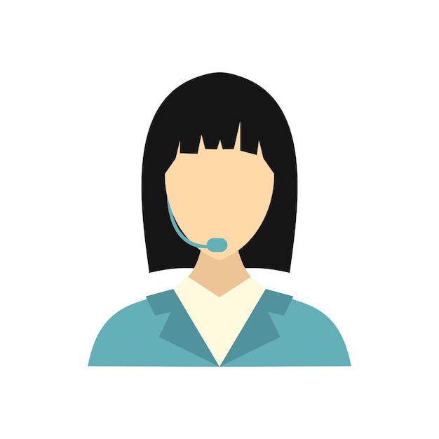Dispatcher icon in flat style on a white background