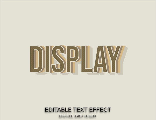 Vector display font effect