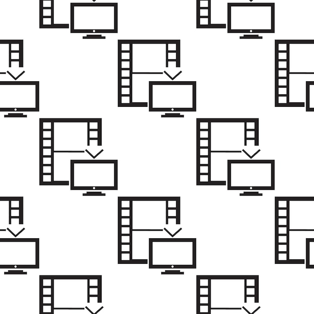 Display and tape icon illustration