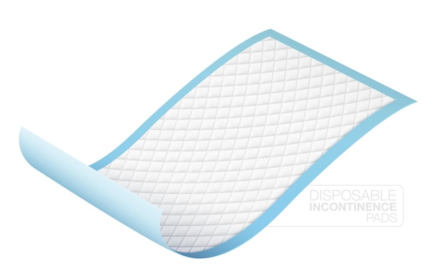 Vettore cuscinetti monouso per l'incontinenza utilizzati per proteggere le feci e lo sporco degli adulti