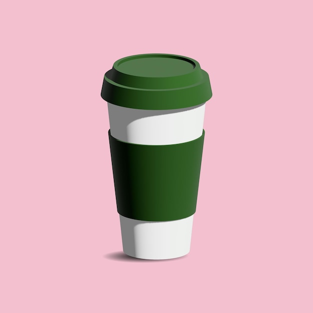 disposable cup vector mockup