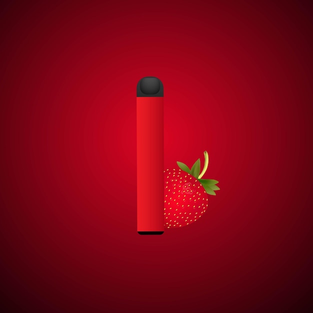 Disposable electronic cigarette . strawberry flavor.