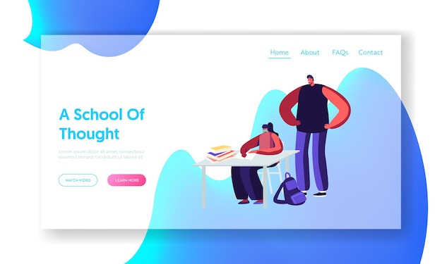 Distant Learning Landing Page Template.