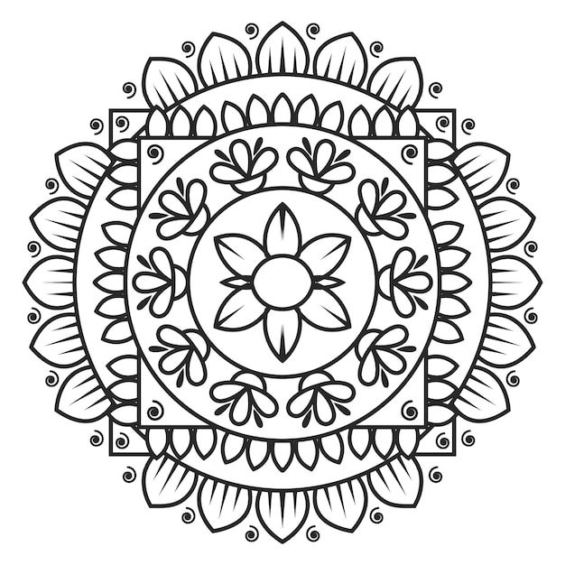 Vettore disegno distintivo del mandala