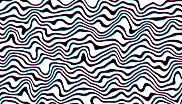 Vector distorted lines optical illusion background