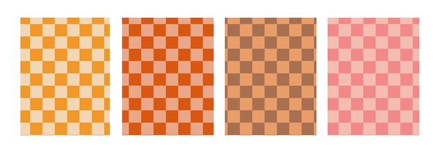 Vector distorted seamless checkered patterntrendy 70's style vector background with a patterncheckerboard