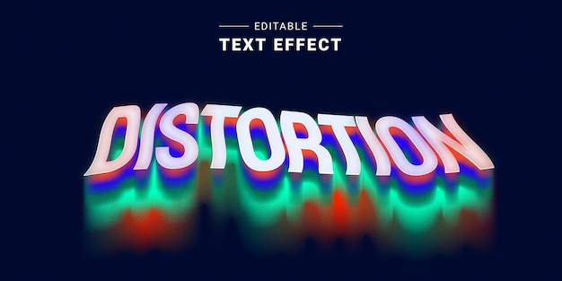 Distortion Text Effect Generator Melting Trendy Typography