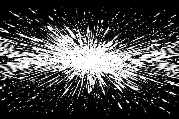 Distressed Circular Starburst Grunge Texture Overlay op een witte achtergrond