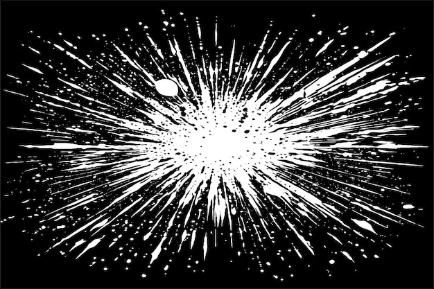 Distressed Circular Starburst Grunge Texture Overlay op een witte achtergrond