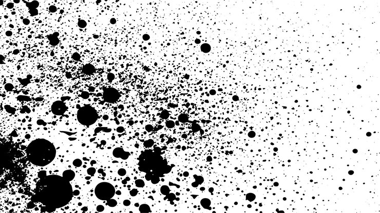 Vector distressed grunge texture overlay with rough monochrome effect on white background