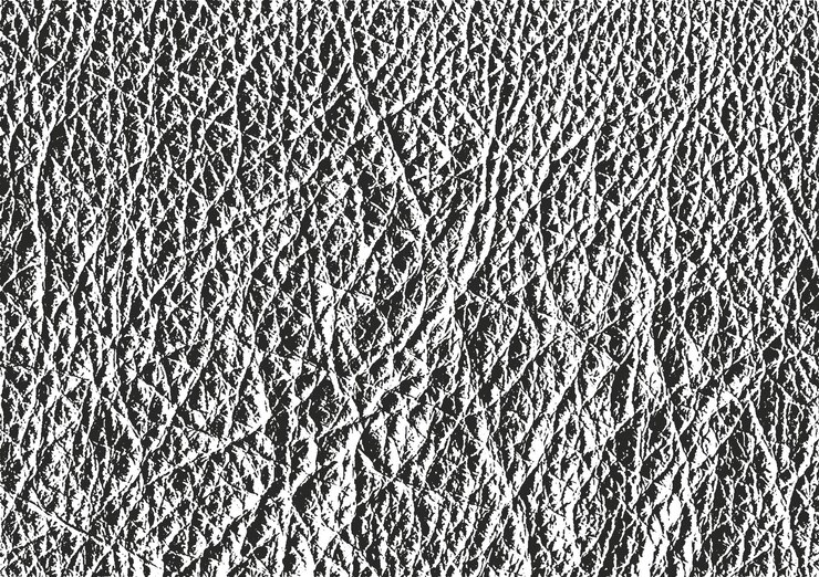 Vector distressed overlay texture of natural leather
