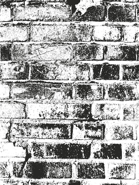 Vector distressed overlay texture of old brickwork