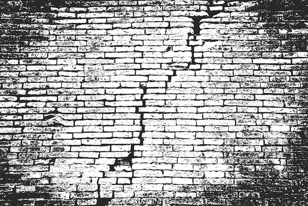 Vector distressed overlay texture of old brickwork