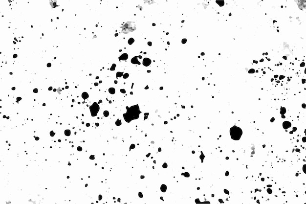 Distressed overlay texture with vintage dots and speckles Vector illustration Black and white grunge