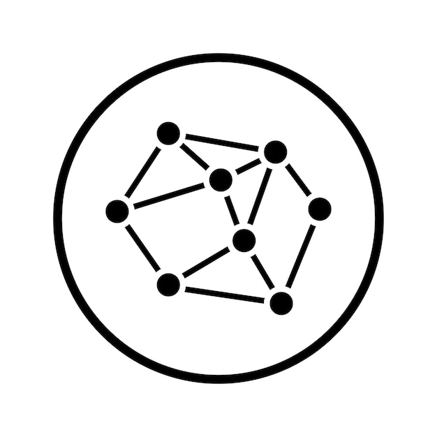 分布されたネットワークラインのアイコン