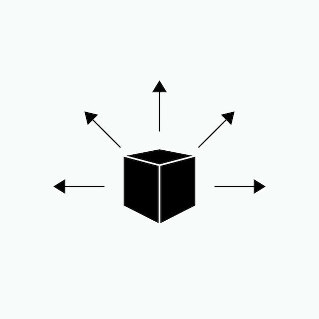 Vector distributie pictogram symbolen goederen verspreiden vector