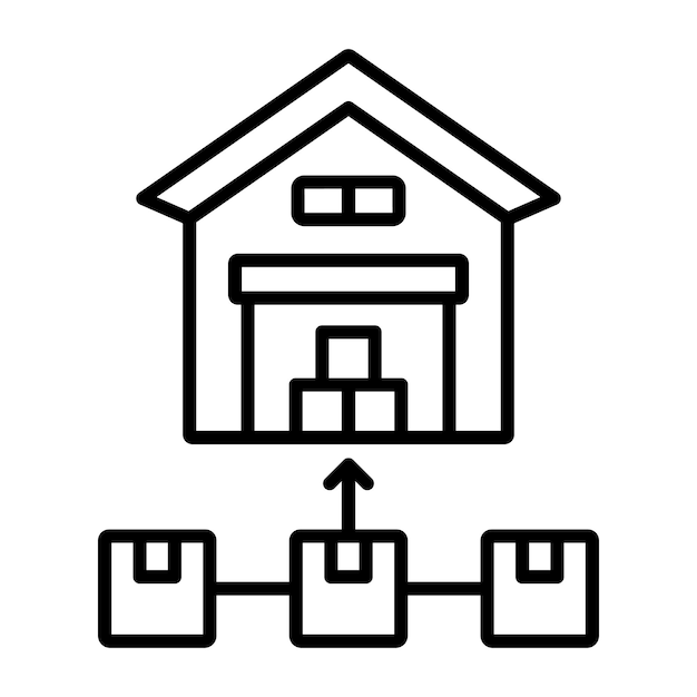 Distribution Center Line Illustration