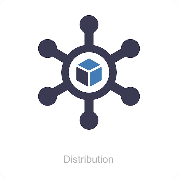 Distribution and delivery icon concept