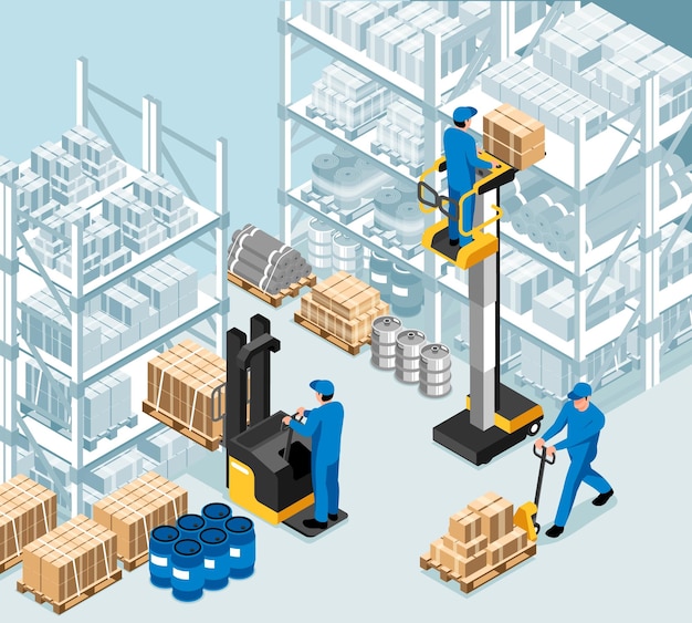 distribution warehouse illustration