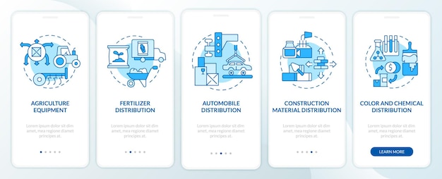 Distributor business spheres onboarding mobile app page screen