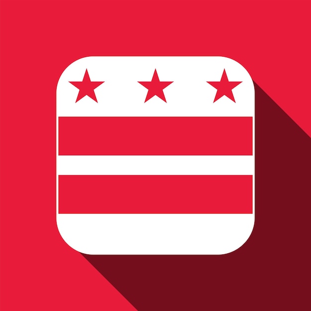 District of Columbia state flag Vector illustration