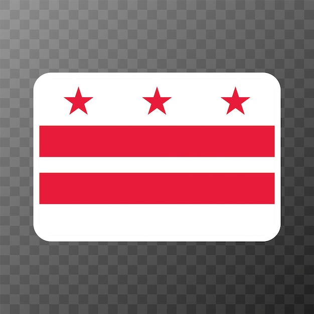 District of Columbia staat vlag Vector illustratie