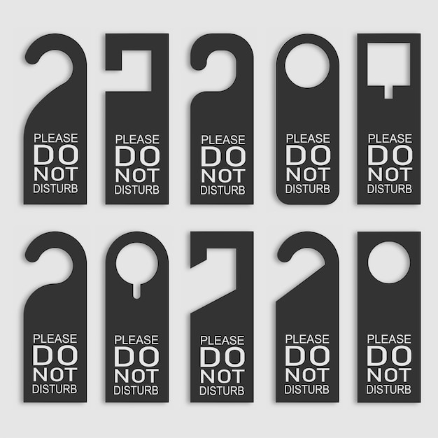 Vector do not disturb door hanger set.