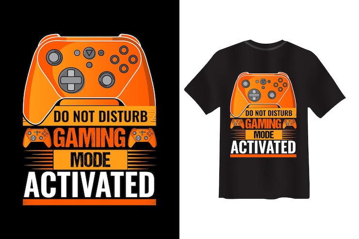 Vector do not disturb gaming mode activated t-shirt design