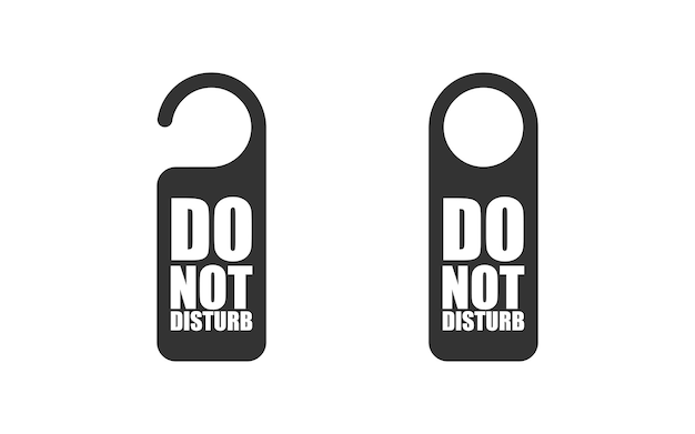 Do not disturb icon Template vector illustration Door flat vector