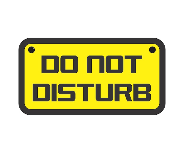 Vector do not disturb sign