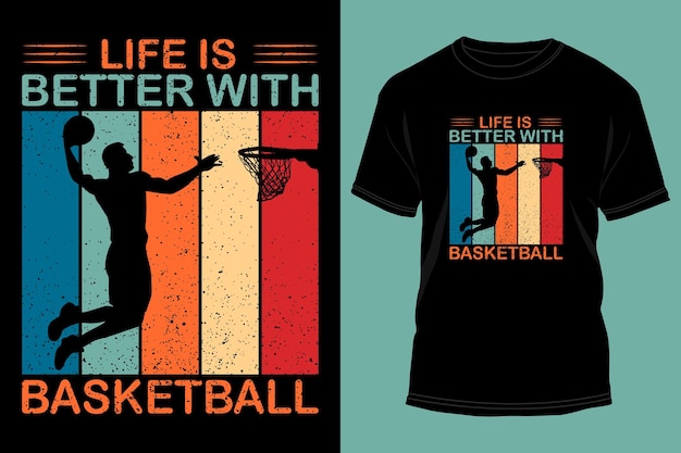 Dit is een hoogwaardig leven is beter met basketbal T-shirt ontwerp vectorillustratie