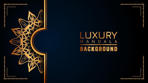 Dit is luxe decoratieve mandala-logo-achtergrond, arabesk-stijl.